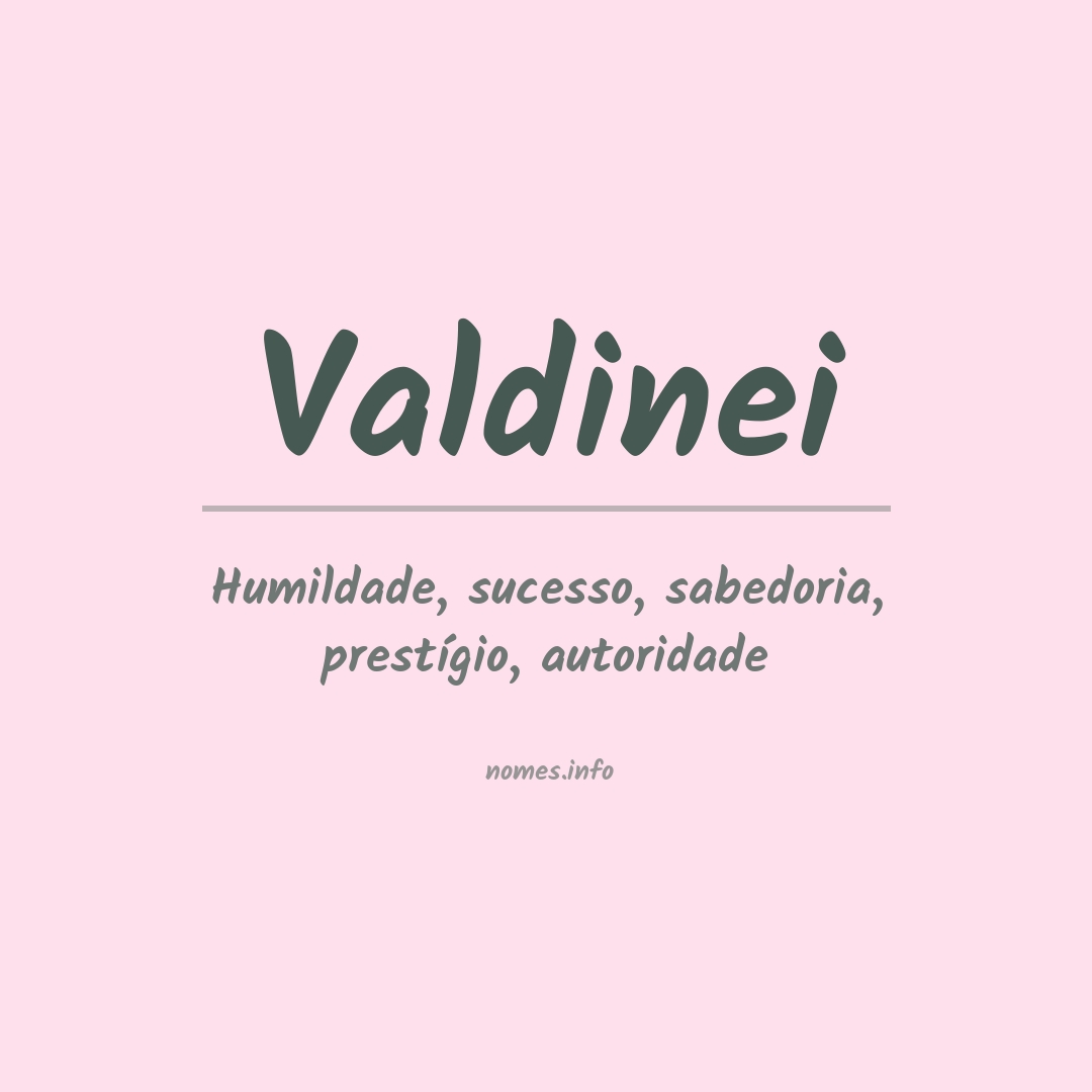Bom dia eu sou o Valdinei