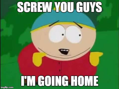 eric cartman oh yeah well screw you guys