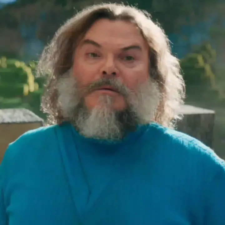 sweet blade....... Minecraft Movie Jack Black
