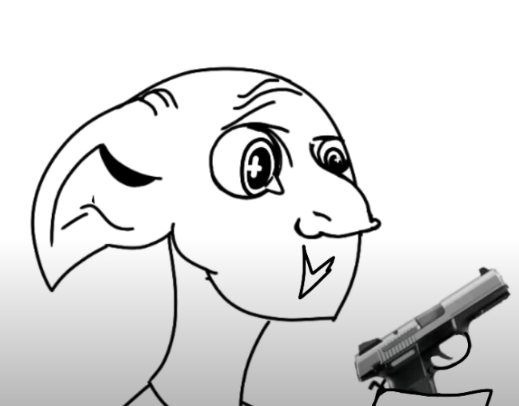Dobby has a glock