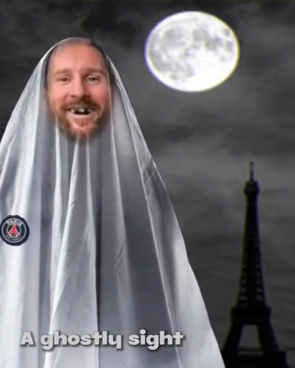 IN THE STREETS OF PARIS, A GHOSTLY SIGHT