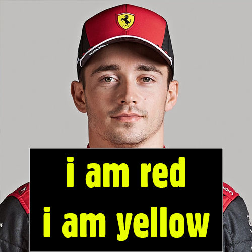 Charles Leclerc - I am red, I and yellow, I am stupid