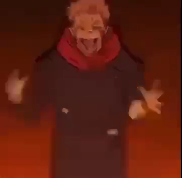 Sukuna clapping